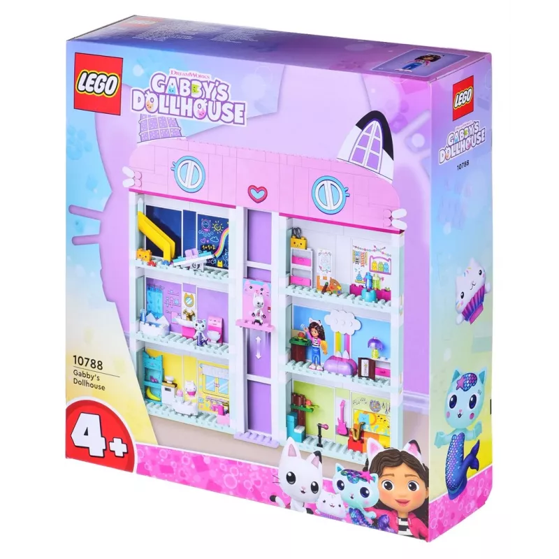 Zabawka konstrukcyjna LEGO Gabby's Dollhouse zestaw 10788 — 498 elementów, 3 minifigurki, dla dzieci od 4 lat