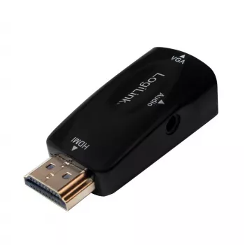 LogiLink CV0107 Przejściówka HDMI-VGA Czarna (CV0107)