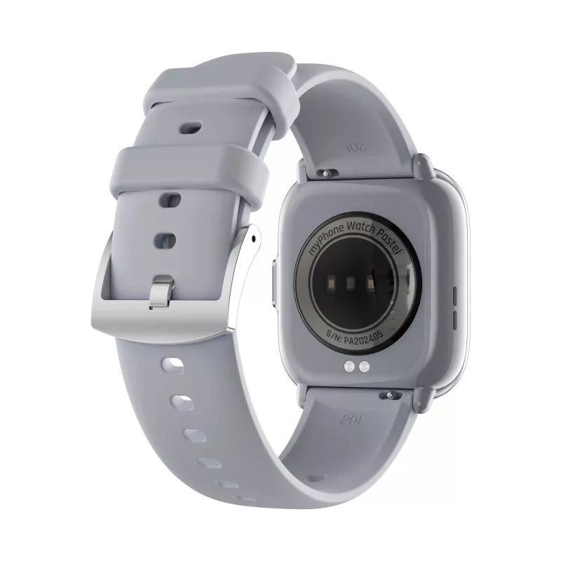 myPhone Watch Pastel 4.45 cm (1.75 inch) AMOLED 40 mm Cyfrowy 390 x 450 pikseli Dotykowy Srebrny