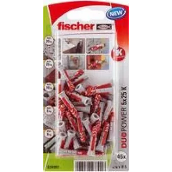 Fischer DuoPower 5 x 25 K NV kołek rozporowy 25 mm 534992 1 zestaw (534992)
