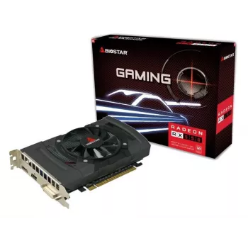 Karta graficzna BIOSTAR Radeon RX 550 4 GB GDDR5, GPU 1100 MHz, pamięć 6000 MHz, 128-bit, PCIe 3.0, pojedynczy wentylator