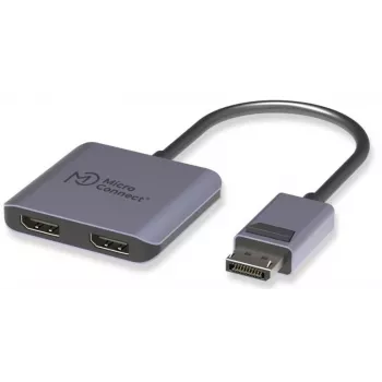Rozdzielacz DisplayPort MicroConnect MC-DP-2XDP — duplikator sygnału DisplayPort do 2x DisplayPort
