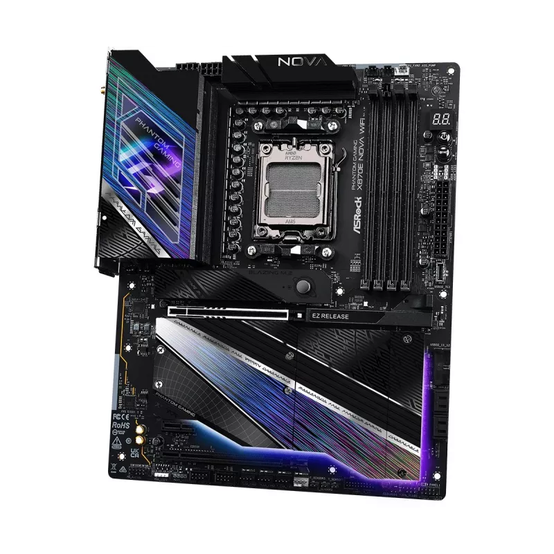 Płyta główna ASRock X870 NOVA WIFI — AMD X870, Socket AM5, ATX, 4× DIMM DDR5, 256GB, Wi‑Fi 6E, 2.5GbE