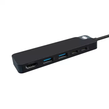 USB-C hub HYPER HD4101BKGL — 5-portowy (USB-C, USB 3.2 Gen1 Type-A, HDMI 4K), 5000 Mbit/s, Czarny