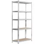 Metalowy regał magazynowy srebrny 180X90X40CM