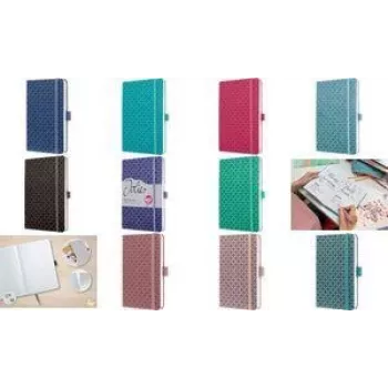 Notes sigel JOLIE A5 w linie, twarda oprawa ciemnoczerwona, 174 strony