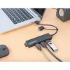 Manhattan USB-C & USB-A Combo Dock/Hub, Porty (4): USB-A (x4), 5 Gb/s (USB 3.2 Gen1 znane jako USB 3.0), zasilany przez USB (nie wymaga zewnętrznego zasilacza)
