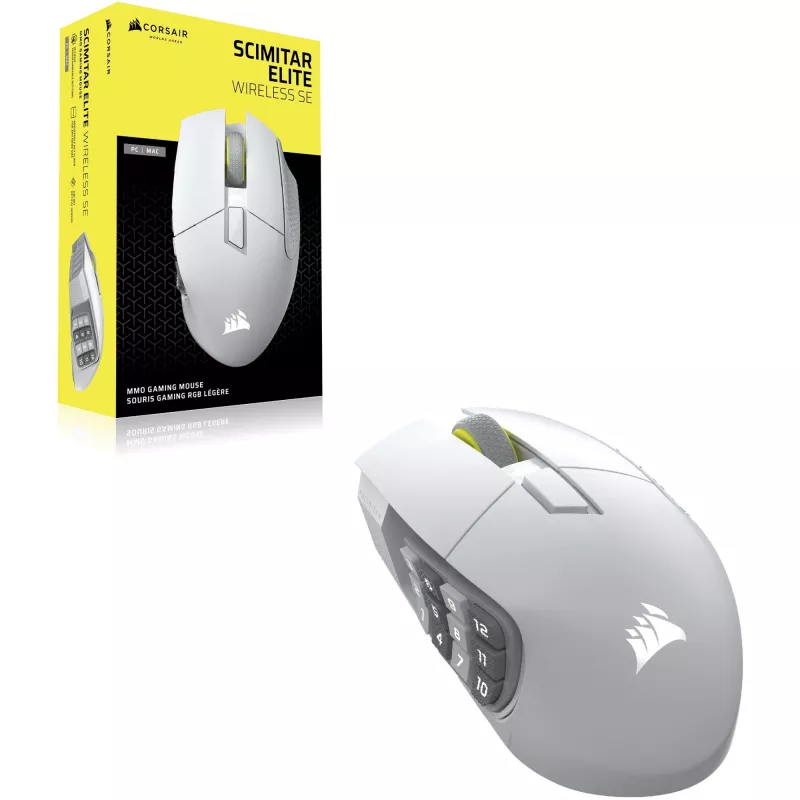 Corsair Scimitar Elite Wireless SE mysz Gaming Praworęczna RF Wireless Bluetooth 33000 DPI
