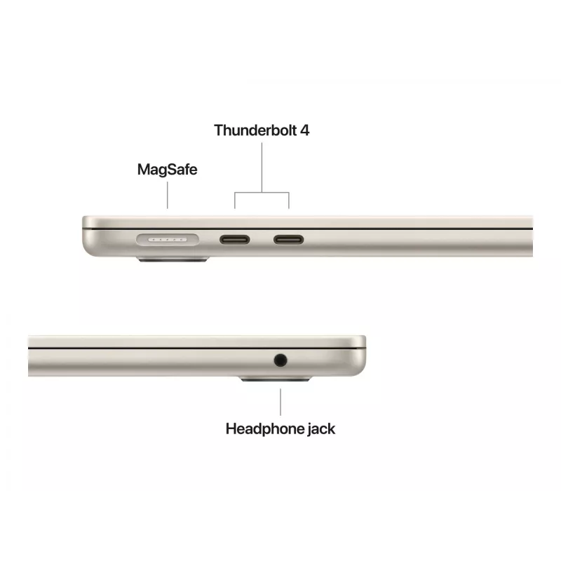 MacBook Air 13, Starlight, M4 (10-CPU/10-GPU), 16GB, 512GB, niemiecki, zasilacz 35W Dual USB-C Port, MW103D/A