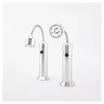 Lampka do grilla RealPower 495550 — stal nierdzewna, baterie AAA, zestaw 2 szt. do grillowania na zewnątrz