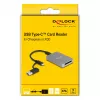 DeLOCK USB Type-C Card Reader CFexpress XQD Aluminium szary 10000 Mbit/s