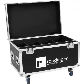 Flightcase Roadinger 31005229 na 4× LED IP Atmo Blinder — walizka transportowa ochronna, wkładki piankowe