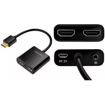 LogiLink HD0061 - Rozdzielacz HDMI 1x2 4K/60 Hz Downscaler