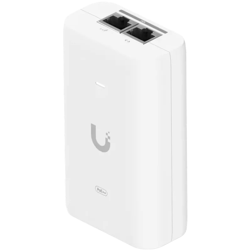 Ubiquiti UniFi UACC-PoE++-10G-EU 10G PoE++ Adapter (60W), może zasilać urządzenia UniFi PoE++, zmniejszać zależność od zasilania z przełącznika PoE i zapewniać połączenie Multi-Gigabit LAN