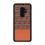 Etui na smartfona man and wood dla Samsung Galaxy S9 Plus — brązowa krata z czarnymi wykończeniami