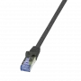 LogiLink PrimeLine - Kabel krosowy - RJ-45 (M) do RJ-45 (M) - 50 cm - SFTP, PiMF - Cat.7 Raw Cable - Bezhalogenowy, Formowany, Zabezpieczony przed zaczepieniem - Czarny