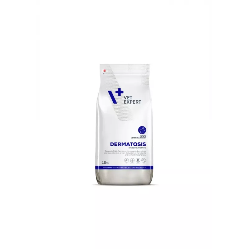 VETEXPERT Veterinary Diet Dermatosis Dog Rabbit & Potato sucha karma dla psów 12 kg