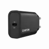 Ładowarka ścienna CANYON OnCharge 30CL 30W PD 1-port EU plug Czarny