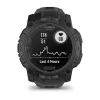 Smartwatch GARMIN Instinct — 45 mm, 3,05 cm (1,2 cala) AMOLED 390×390 ekran dotykowy, 4 GB, GPS, silikonowy pasek czarny, 53 g
