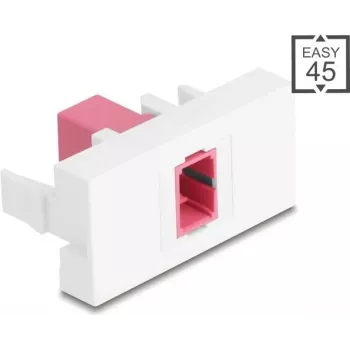 Moduł panelu krosowego DELOCK 90895 — adapter światłowodowy SC Simplex, fioletowo-biały