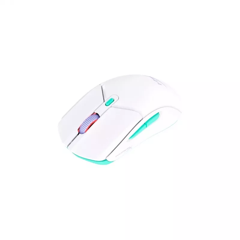 HyperX Pulsefire Haste 2 Core Wls - Mysz gamingowa (biały/zielony/fioletowy)