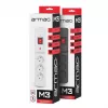 Listwa zasilająca ARMAC MULTI M3 PROTECTING POWER STRIP, 3 gniazda, kabel 3 m, szara