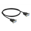 Kabel szeregowy DeLOCK 86608 Czarny 1 m RS-232 Sub-D9