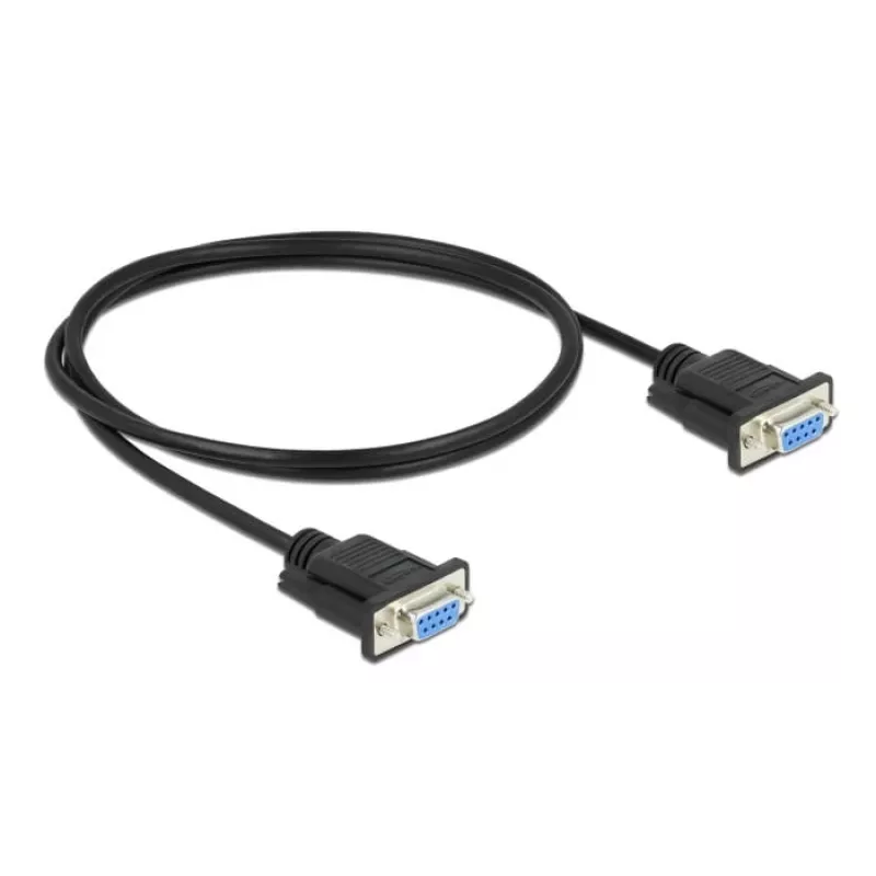 Kabel szeregowy DeLOCK 86608 Czarny 1 m RS-232 Sub-D9