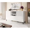ABETO komoda 150x42x82 biały połysk
