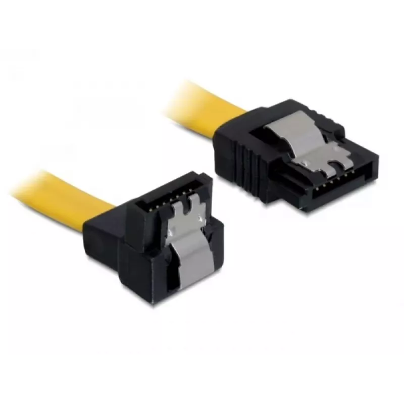 Kabel SATA męski/męski DeLOCK 0,7 m żółty 82814