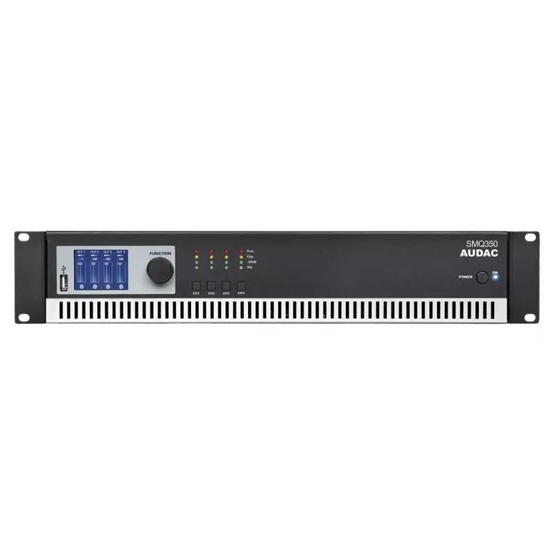 Wzmacniacz audio AUDAC SMQ350 Class D 0.05% THD 95 dB SNR