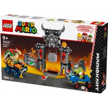Zestaw konstrukcyjny LEGO 72039 Super Mario Twierdza Bowsera z Mario Kartem, interaktywny zestaw do zabawy