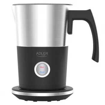 Automatyczny spieniacz do mleka Adler AD 4497 — stal nierdzewna, 600W, pianka 120 ml / podgrzewanie 300 ml, gorący i zimny