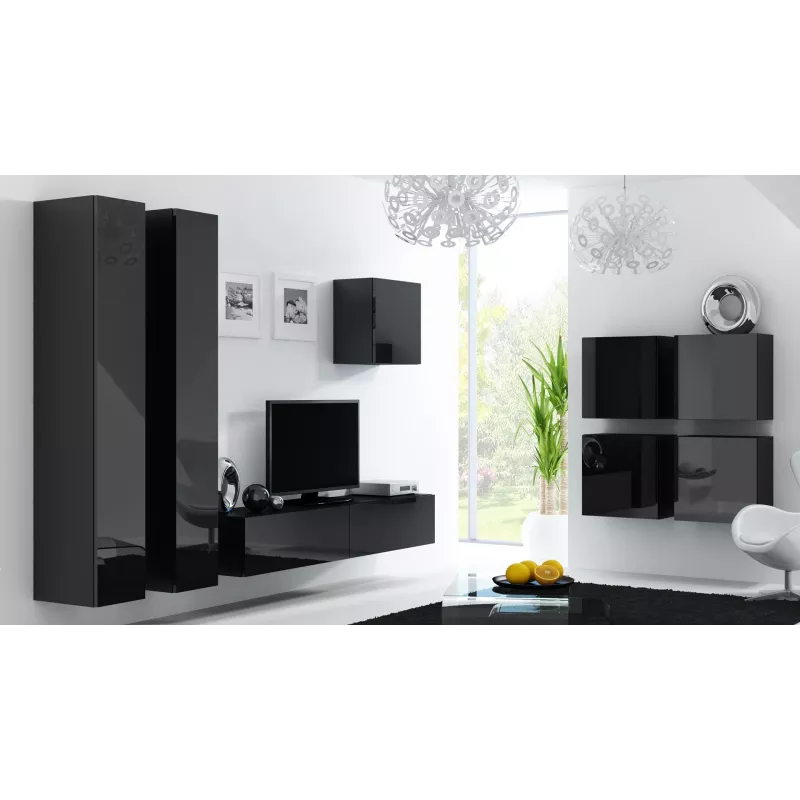 Cama stojak TV VIGO '180' 30/180/40 czarny/czarny połysk