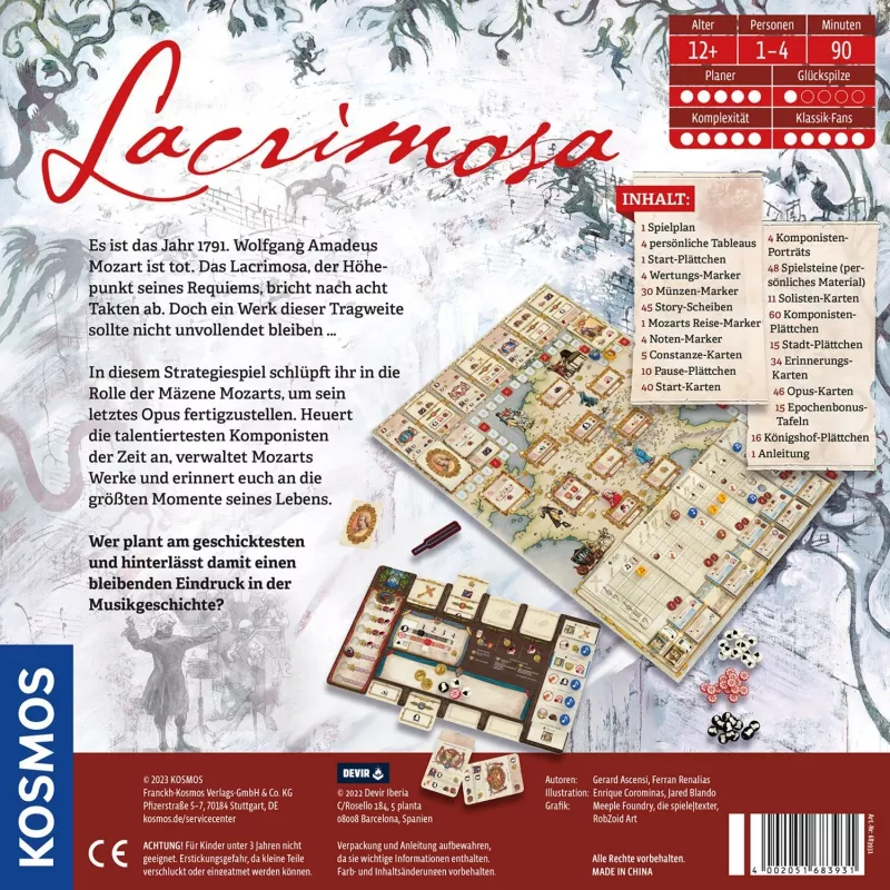 Lacrimosa, gra planszowa