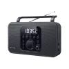 Przenośne radio muse M-091 R — FM/AM, wyświetlacz LCD, zasilanie sieciowe lub baterie AA/D, pokrętło głośności, 1,1 kg, czarny