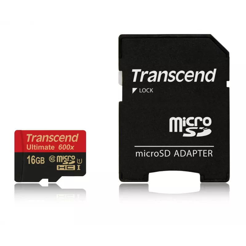 Transcend microSDHC MLC 16GB Class 10 UHS-I 600x + adapter SD