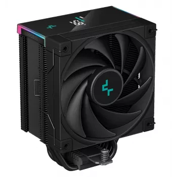 Chłodzenie powietrzne DeepCool AK500S Digital 120 mm, 5 rurek cieplnych, wentylator PWM, 1850 RPM, 68,99 CFM, 2,19 mmH2O, czarny