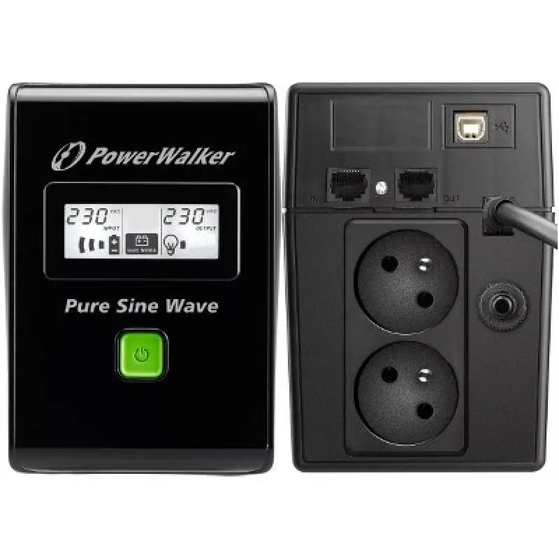 PowerWalker VI 800 SW FR zasilacz awaryjny (UPS) Line-Interactive 0.8 kVA 480 W 2 gniazda wyjściowe