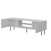 Szafka RTV cama meble LUCCA 180x40x59 cm — blat biały z płyty wiórowej, korpus biały