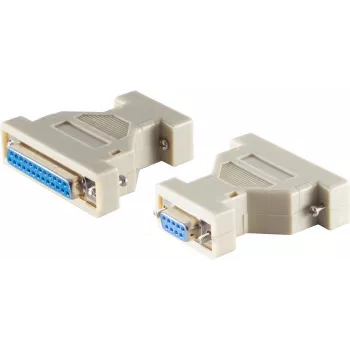 Adapter Sub-D ShiverPeaks 9-pin na 25-pin – adapter przejściowy do połączeń urządzeń RS-232