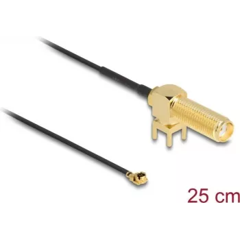 Kabel koncentryczny DeLOCK 12035 0,25 m RP-SMA I-PEX MHF1 Czarny