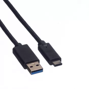 ROLINE - Kabel USB - USB typu C (M) - 9-pin USB typu A (M) - 1 m (USB 3.1) - Formowany - Czarny (11.02.9011)