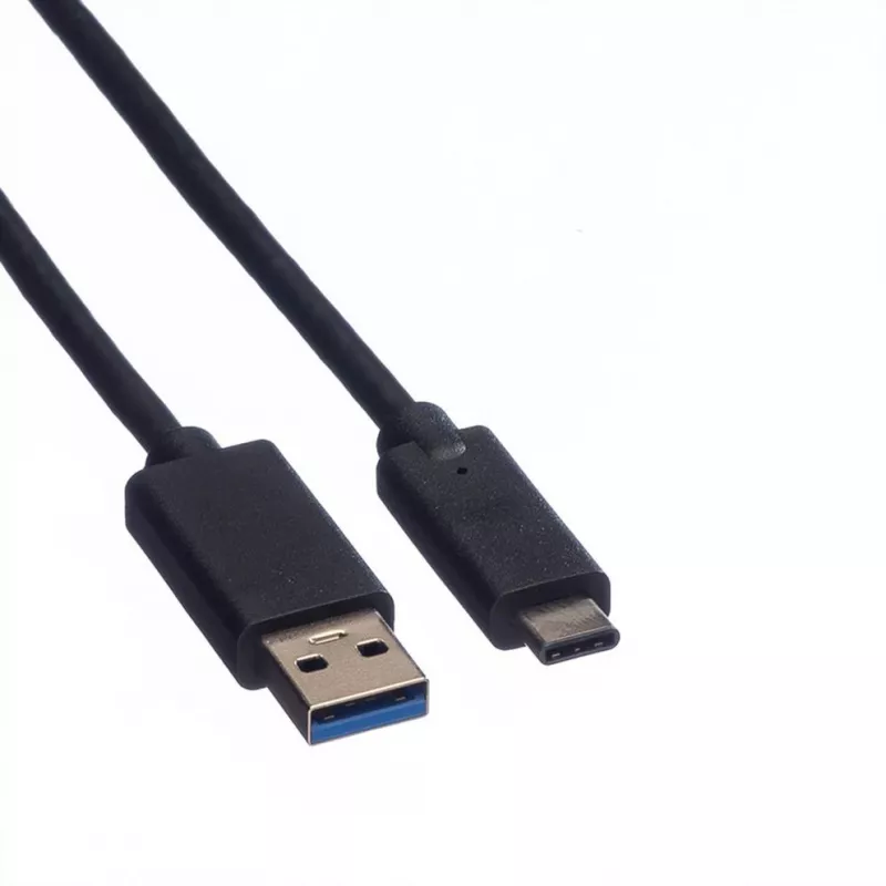 ROLINE - Kabel USB - USB typu C (M) - 9-pin USB typu A (M) - 1 m (USB 3.1) - Formowany - Czarny (11.02.9011)