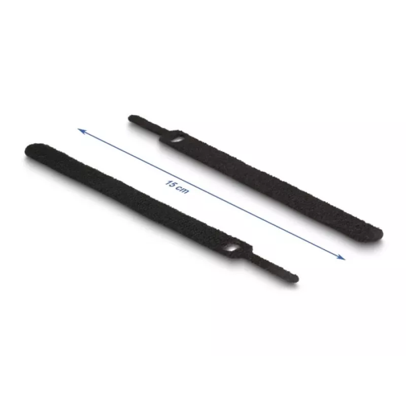 Opaska zaciskowa na rzep DeLOCK 19010 150x12mm czarna 10 sztuk
