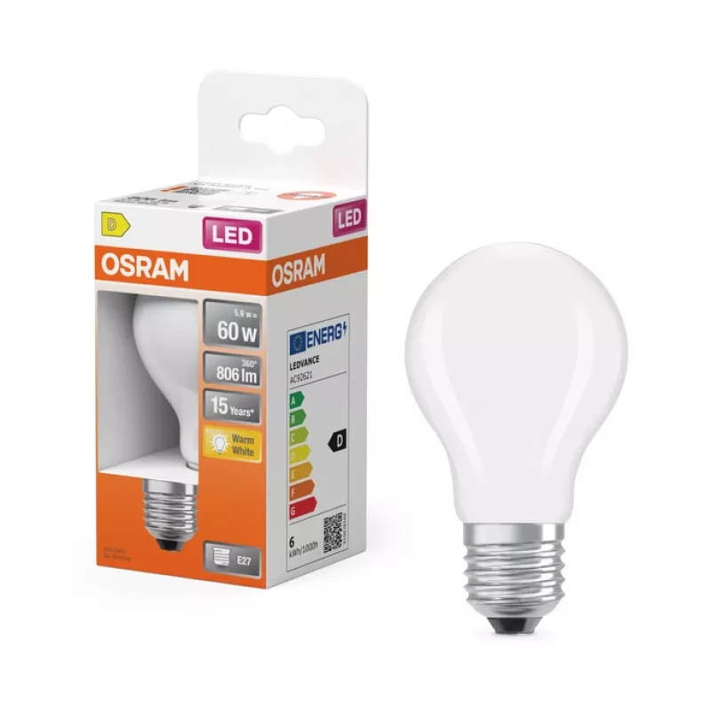 Osram Parathom Classic Filament | E27 | 5,9 W | Ciepła biel