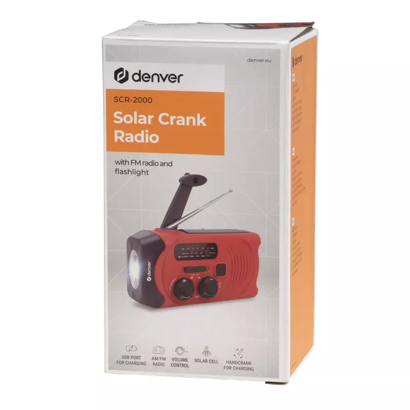 Powerbank Denver SCR-2010 litowo-jonowy 2000 mAh czerwony