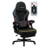 Fotel gamingowy huzaro HZ-FORCE 4.6 RGB Czarny Mesh — ergonomiczny, regulacja wysokości, podświetlenie RGB, tapicerka materiałowa, maks. 130 kg