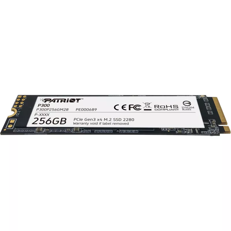 M.2 NVMe SSD PATRIOT P300 256GB — M.2 2280, odczyt 1700 MB/s, zapis 1100 MB/s