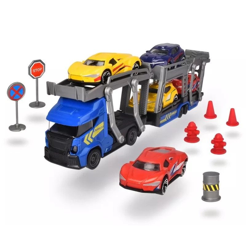 Mechaniczny zestaw zabawkowy Dickie City Set 203745012 z pojazdami i akcesoriami